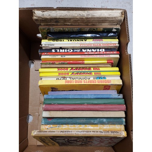 28 - A box of children's annuals and books. No Shipping. Arrange collection or your own packer and shippe... 