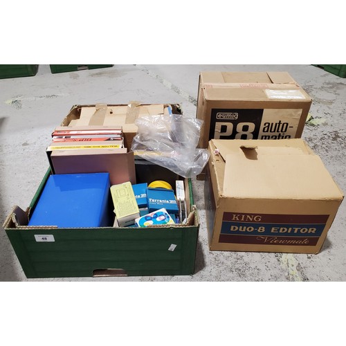 48 - A projector and slide equipment. No Shipping. Arrange collection or your own packer and shipper, ple... 