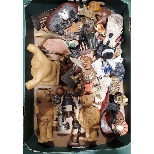 50 - A box of ornaments including horn. No Shipping. Arrange collection or your own packer and shipper, p... 