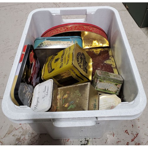 52 - A box of vintage and later tins.

UK shipping £14.