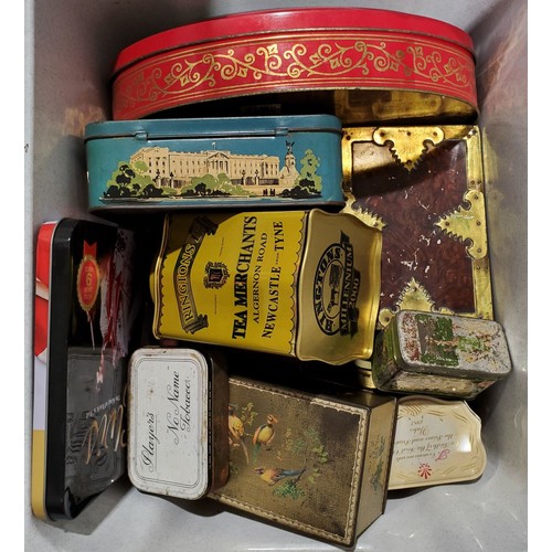 52 - A box of vintage and later tins.

UK shipping £14.