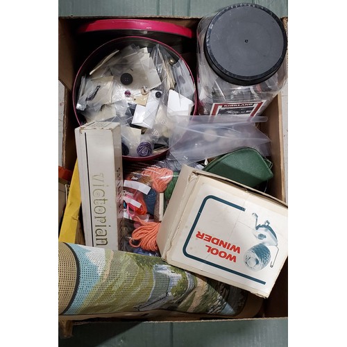 53 - A box of sewing and knitting items.

UK shipping £14.