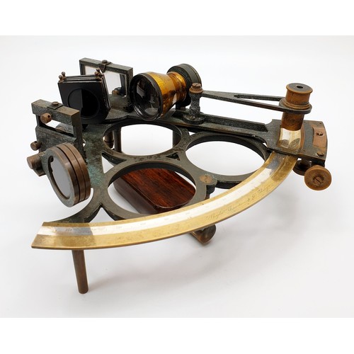 2 - An antique cased sextant by Whyte Thomson and Co., Glasgow in a fitted mahogany case. No Shipping. A... 