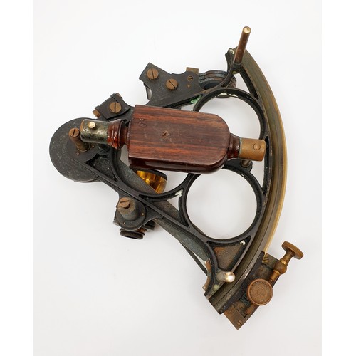 2 - An antique cased sextant by Whyte Thomson and Co., Glasgow in a fitted mahogany case. No Shipping. A... 