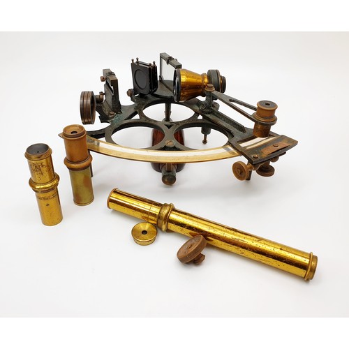 2 - An antique cased sextant by Whyte Thomson and Co., Glasgow in a fitted mahogany case. No Shipping. A... 