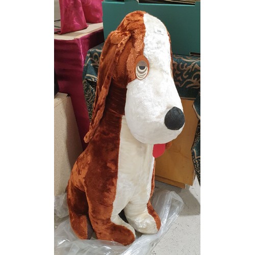 A large 1970s Elvis Hound Dog soft toy, height 42. No shipping. Arrange  collection or your own pa