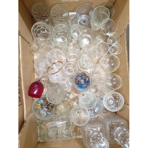 78 - Two boxes of glassware. No shipping. Arrange collection or your own packer and shipper, please.