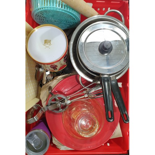 75 - A box of kitchenware. No shipping. Arrange collection or your own packer and shipper, please.