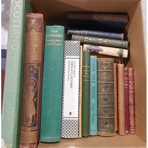 102 - Antique and later books including Scott's Poetical Works. UK shipping £14.