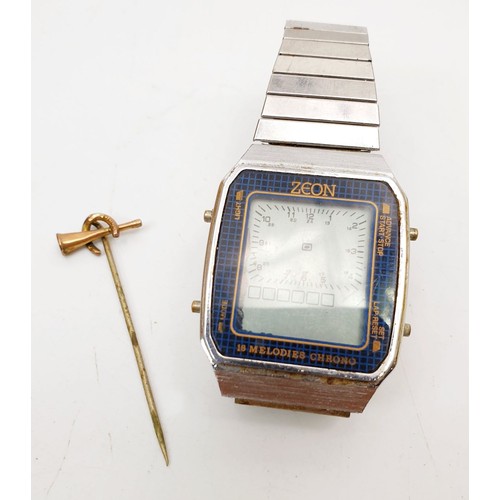 110 - Vintage and later costume jewellery and watches including a Zeon 16 melodies digital watch A/F. UK s... 