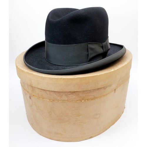 A vintage homburg hat by Joseph Wilson & Sons Ltd Manchester 