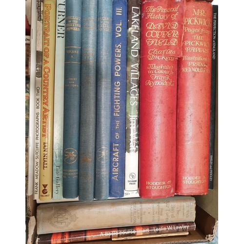 129 - Seven 19th century Charles Dickens books together with vintage and later books. No shipping. Arrange... 