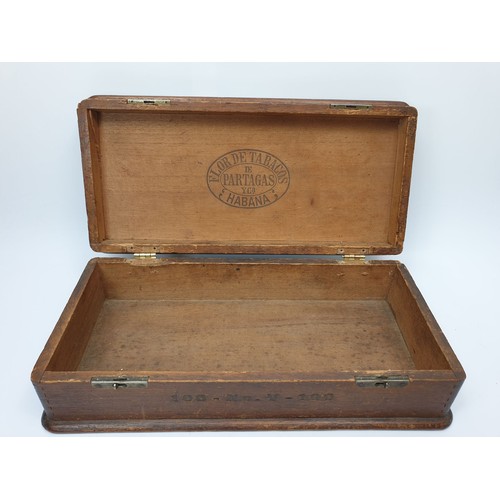 189 - A vintage cigar box, width 13