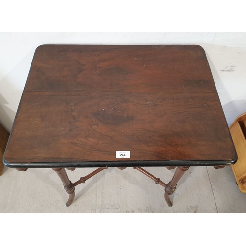 244 - An antique walnut side table, height 30.25