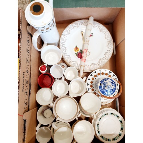 292 - Two boxes of assorted including a retro coffee pot. No shipping. Arrange collection or your own pack... 