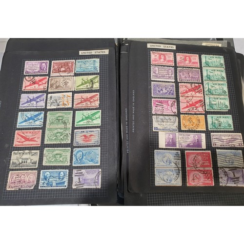 321 - A vintage stamp album including USA. UK shipping £14.