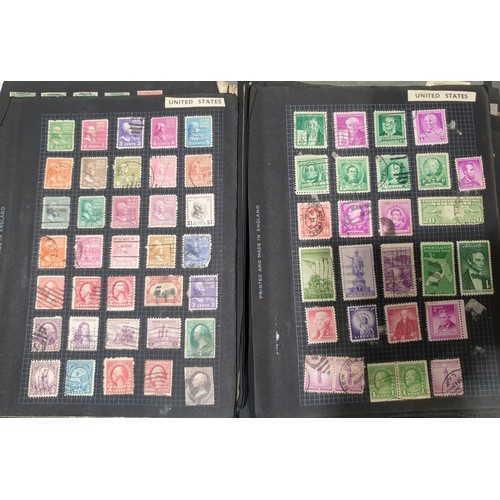 321 - A vintage stamp album including USA. UK shipping £14.