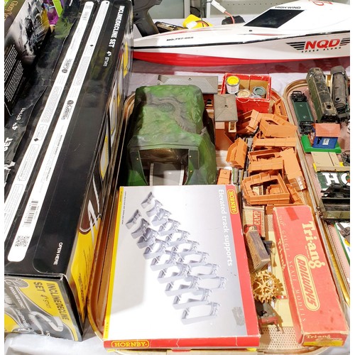 400 - A selection of 00 gauge railway including engines, rolling stock and accessories. No shipping. Arran... 