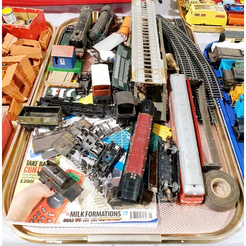 400 - A selection of 00 gauge railway including engines, rolling stock and accessories. No shipping. Arran... 