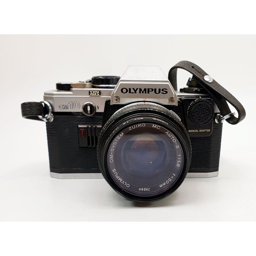 200 - An Olympus OM10 camera and a Kodak Brownie 44A camera. UK shipping £14.