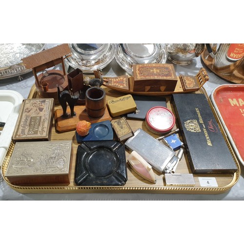4 - A tray of Tobaccinia including a cigarette holder in the shape of a gondola. UK shipping £14.