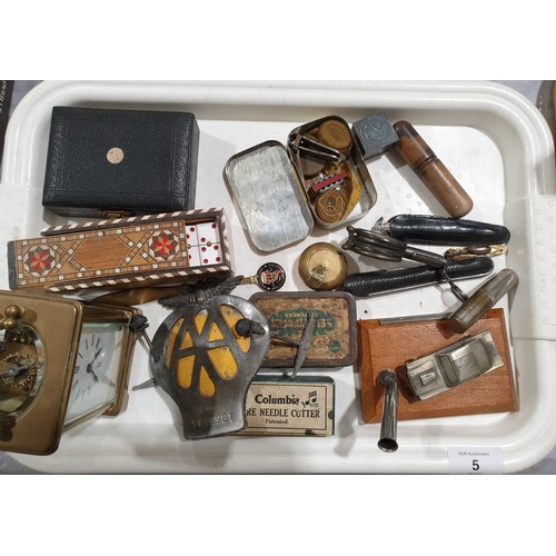5 - A tray of collectables. UK shipping £14.