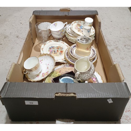59 - A box including Royal Doulton ceramics. No shipping. Arrange collection or your own packer and shipp... 