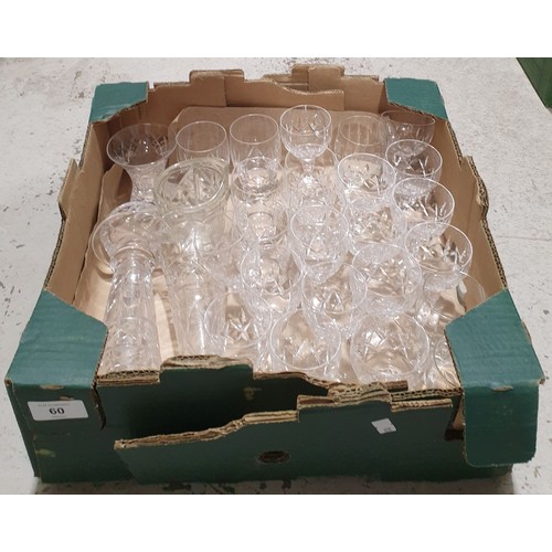 60 - A box of glasses. No shipping. Arrange collection or your own packer and shipper, please.