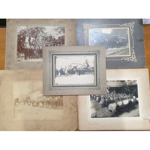 62 - Antique photographs of Mirfield boat builders and other antique photographs. UK shipping £14.