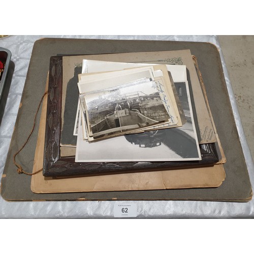 62 - Antique photographs of Mirfield boat builders and other antique photographs. UK shipping £14.