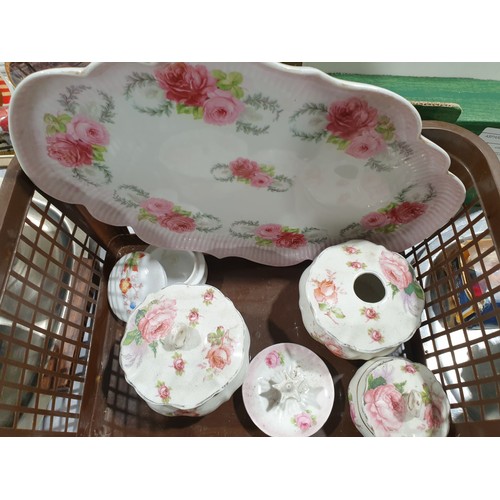 69 - Antique dressing table ceramics. No shipping. Arrange collection or your own packer and shipper, ple... 