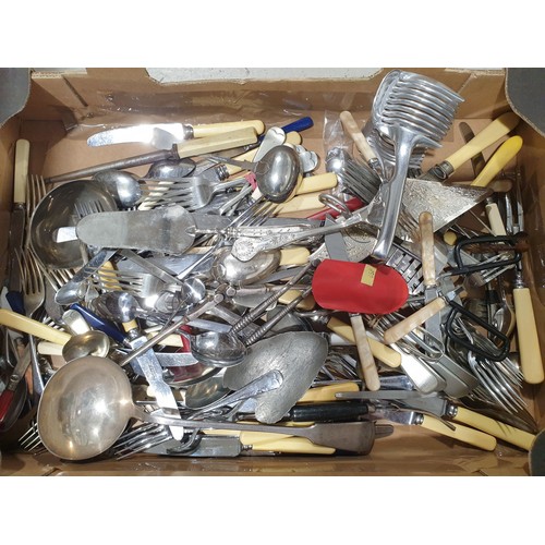 84 - A box of flatware. No shipping. Arrange collection or your own packer and shipper, please.