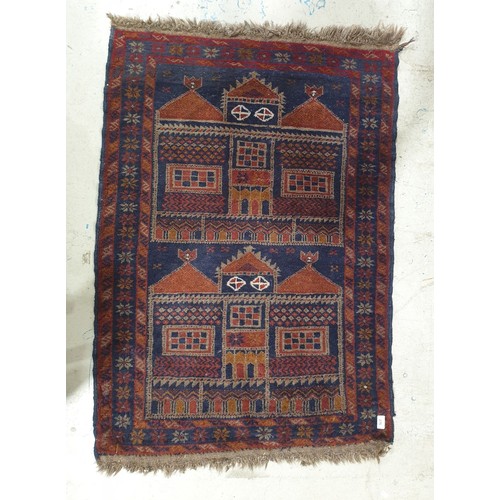 276 - An antique eastern rug, 50