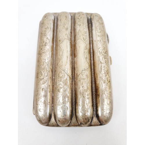 285 - An antique silver plated cigar case, length 5