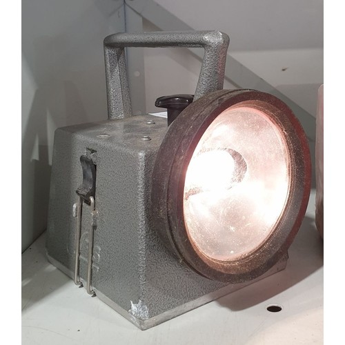 397 - A railway Bardic lamp together with a spare battery. No shipping. Arrange collection or your own pac... 