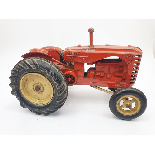 452 - A vintage Lesney model of a Massey Harris 745D tractor, length 7.5