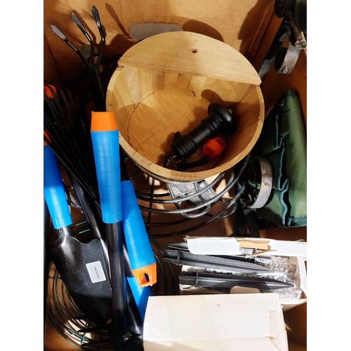 378 - A box of gardening tools. No shipping. Arrange collection or your own packer and shipper, please.