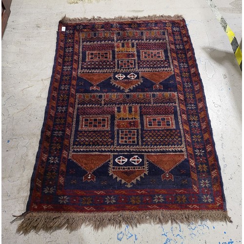 276 - An antique eastern rug, 50