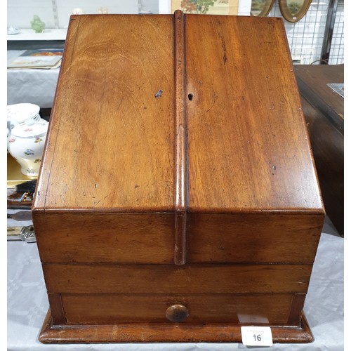 16 - A vintage stationery box, height 15