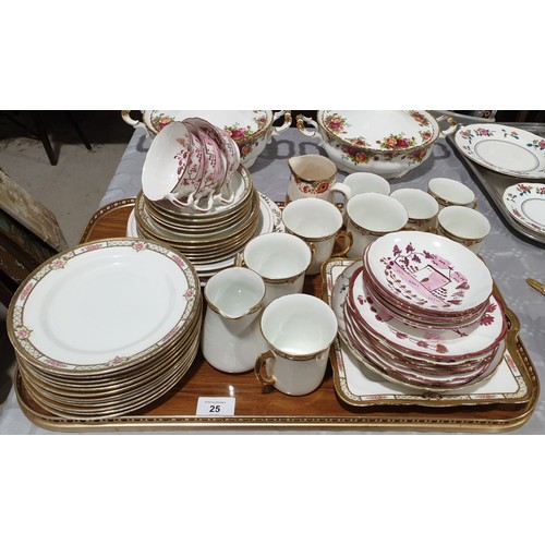 25 - Allerton's Sunderland lustre ware tea ware together with other antique ceramics, some A/F, and Dutch... 