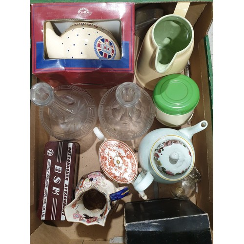 30 - A box including a teapot. No shipping. Arrange your own packer and shipper, please.