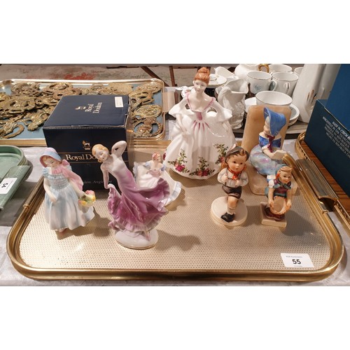 55 - Three Royal Doulton figures 