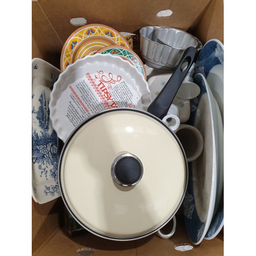 67 - A box of kitchenware. No shipping. Arrange your own packer and shipper, please.