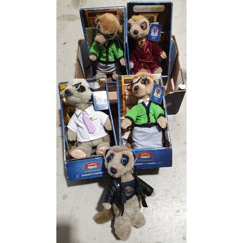 75 - Five Meercat toys. UK shipping £14.