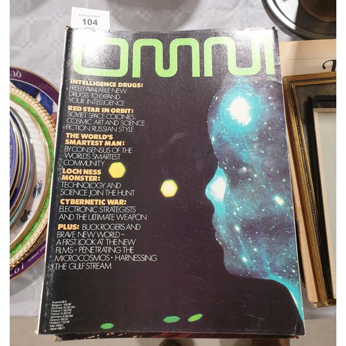 104 - A selection of 1970s Omni magazine. No shipping. Arrange your own packer and shipper, please.