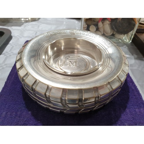 118 - A Modi Continental Tyres aluminium ashtray, diameter 5.75