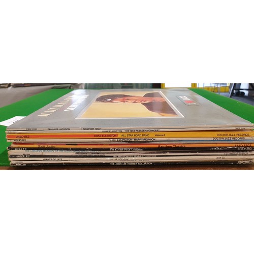 149 - Thirteen Swing and Jazz LPs including Mahalia Jackson, Duke Ellington, Billie Holiday and John Lee H... 