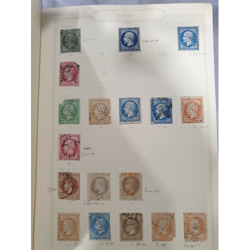 210 - A stamp album containing 19th century and later rare stamps. UK shipping £14.