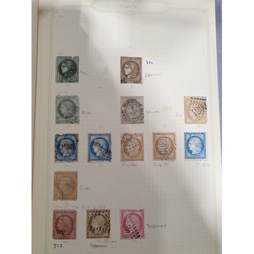 210 - A stamp album containing 19th century and later rare stamps. UK shipping £14.