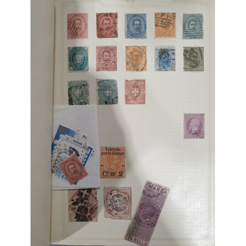 210 - A stamp album containing 19th century and later rare stamps. UK shipping £14.